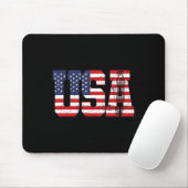 Retro Sketll Speler Silhouet Amerikaanse Vlag Vs Muismat (Met muis)