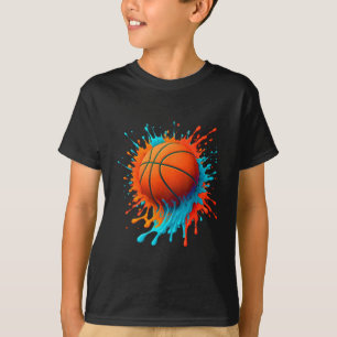 Retro Sketll-spelers Liefhebbers Sportteam Jongens T-shirt
