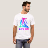 Retro Ski  80S 90S Skiingsuitrusting T-shirt (Voorkant volledig)