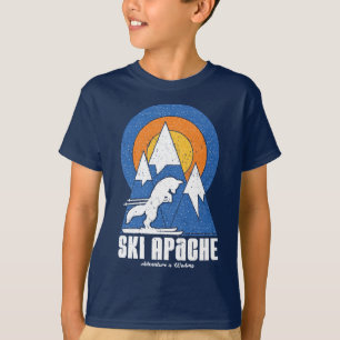 Retro Ski Apache White Fox T-shirt