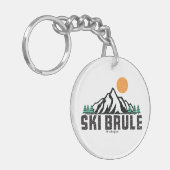 Retro Ski Brule Sleutelhanger (Voorkant Links)