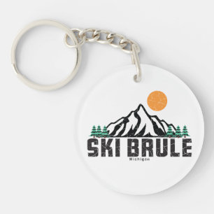 Retro Ski Brule Sleutelhanger
