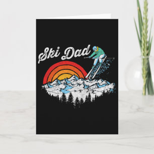 Retro Ski Dad Vintage Skigrafiek Kaart