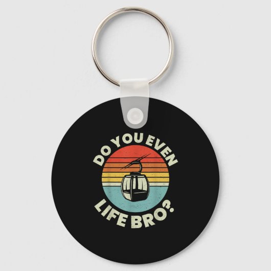 Retro Ski Do You Even Lift Bro_ _2 Sleutelhanger (Voorkant)