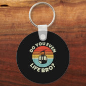 Retro Ski Do You Even Lift Bro_ _2 Sleutelhanger (Voorkant)