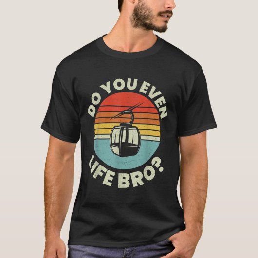 Retro  Ski Do You Even Lift Bro_ _2 T-shirt (Voorkant)