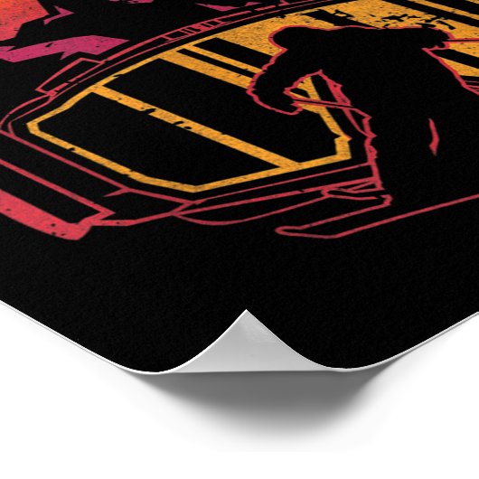 Retro Ski Driver Funny Ski Skiing Poster (Hoek)