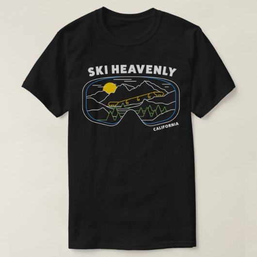Retro Ski Heavenly Ski Resort US Skigebied Ski Sn T-shirt (Design voorkant)