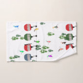Retro ski-illustratie handdoek (Handdoek)