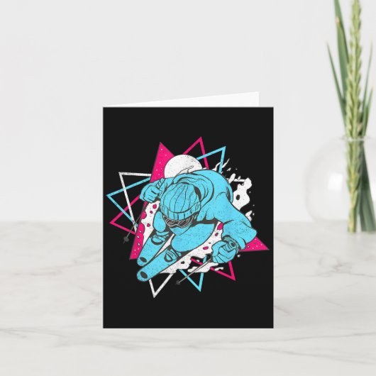 Retro Ski jaren 80 jaren 90 Skiën Outfit _1 Kaart (Voorkant)