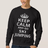 Retro Ski Jumping 'Keep Calm and Go Ski Jumping' Trui (Voorkant)