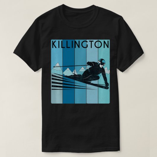 Retro Ski Killington Vermont Sneeuwski T-shirt (Design voorkant)