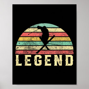 Retro Ski Legende Skiloper Grafisch Skishirt Cadea Poster