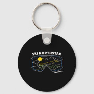 Retro Ski Northstar Californië Skigebied Sleutelhanger