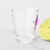 Retro Ski opent Skier kerst nieuwjaar Shot Glas (Links)