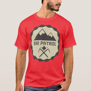 RETRO SKI PATROL Skiier, Mountain Medic, Snowboar T-shirt