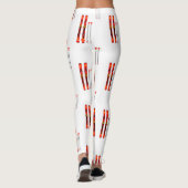 Retro Ski Pattern  Leggings (Achterkant)
