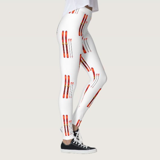 Retro Ski Pattern  Leggings (Rechts)