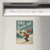 Retro Ski Savin Hill Magneet (Insitu (Vaatwasser))