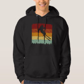 Retro Ski  Skier Old Schol Skiing Hoodie (Voorkant)