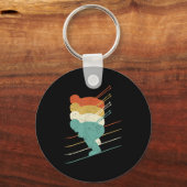 Retro Ski  Skiing - Skier Sleutelhanger (Voorkant)