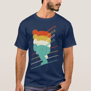 Retro Ski Skiing Skier T-shirt