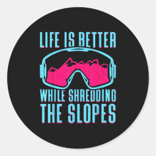 Retro Ski Snowboard Goggles Vintage 80-90-s Skiing Ronde Sticker