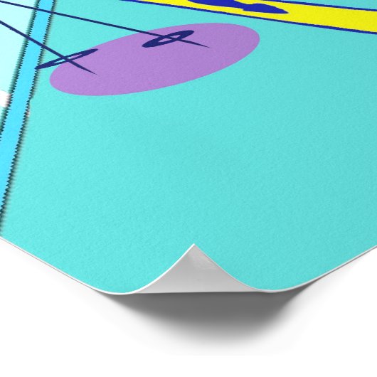 Retro Ski Vacation Poster (Hoek)