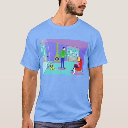 Retro Ski Vacation T-Shirt (Voorkant)