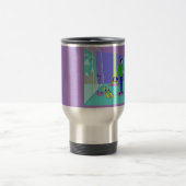 Retro Ski Vacation Travel Mug Reisbeker (Center)