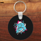Retro Ski Vintage 80s 90s Skikleding 3 Sleutelhanger (Voorkant)