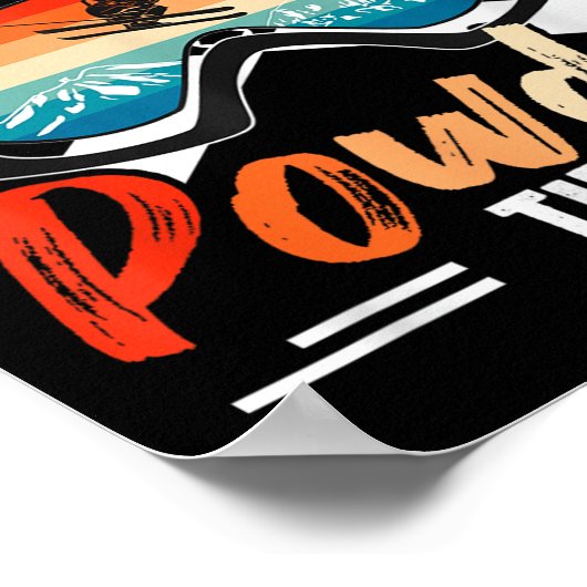 Retro ski wintersport skiën opkomst & amp; Shine!  Poster (Hoek)