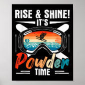 Retro ski wintersport skiën opkomst & amp; Shine!  Poster (Voorkant)