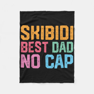 Retro Skibidi Beste Papa Geen Cap Papa Rizz Grappi Fleece Deken