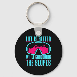 Retro skibril snowboardbril vintage 80s 90s skiën sleutelhanger