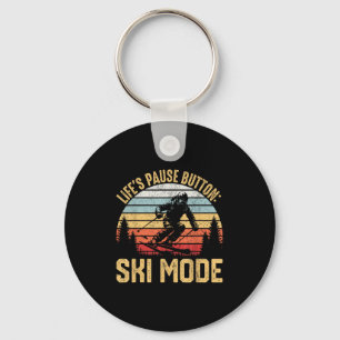 Retro Skiën Avontuur Ski liefhebbers Sleutelhanger