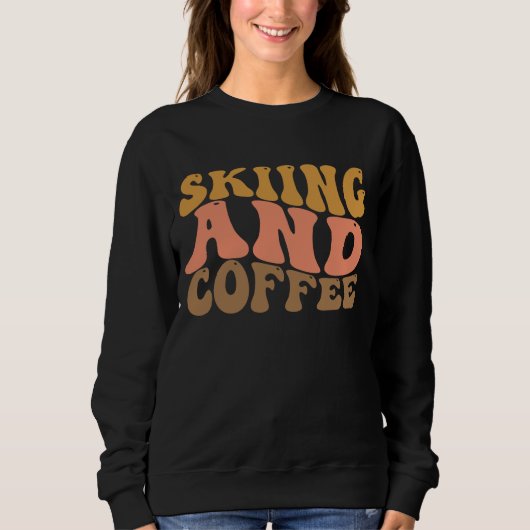 Retro Skiën en Koffie Trui (Voorkant)