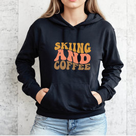 Retro skiën en koffie trui