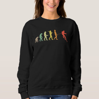 Retro skiën evolutie voor skiërs trui