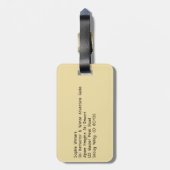 Retro Skiën Glamour  Winteravontuur Bagagelabel (Achterkant verticaal)