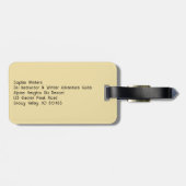 Retro Skiën Glamour  Winteravontuur Bagagelabel (Achterkant horizontaal)