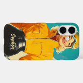 Retro Skiën Glamour  Winteravontuur Case-Mate iPhone Case (Achterkant (horizontaal))