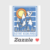 Retro Skiën op Boyne Highlands Mountain Sticker (Vel)