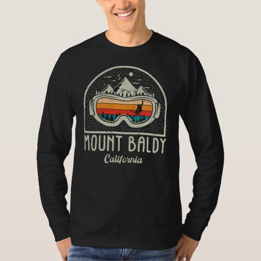 Retro skiën op Mount Baldy California, T-shirt (Voorkant)