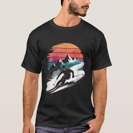 Retro skiën Ski T-shirt (Voorkant)