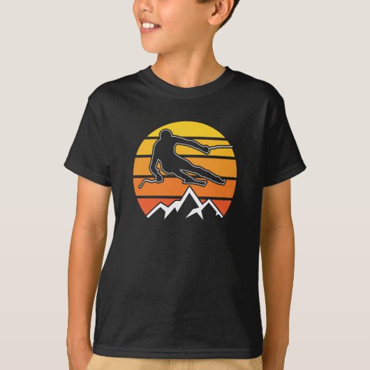 Retro Skiën T-shirt (Voorkant)