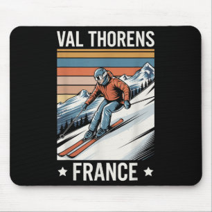 Retro skiën Val Thorens Frankrijk, Frans skigebied Muismat
