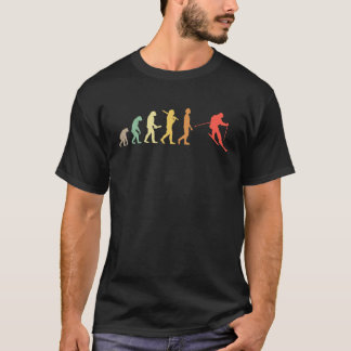 Retro skievolutie cadeau voor skiërs t-shirt
