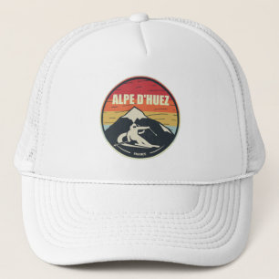 Retro Skiing Alpe d'Huez France Ski Trucker Pet