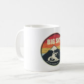 Retro Skiing Big Sky Montana USA Koffiemok (Voorkant links)